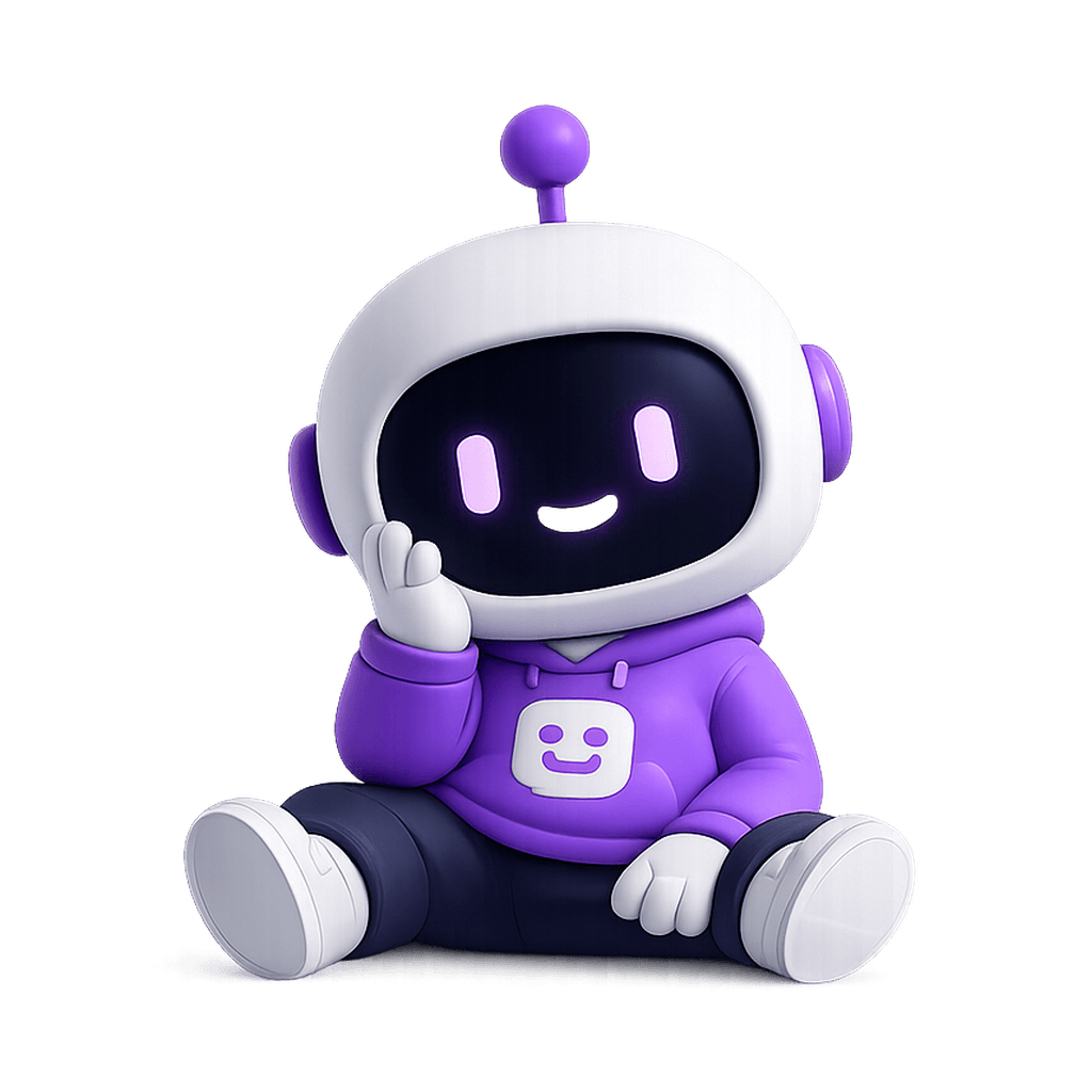 Brand mascot empty state pose — generated without a designer
