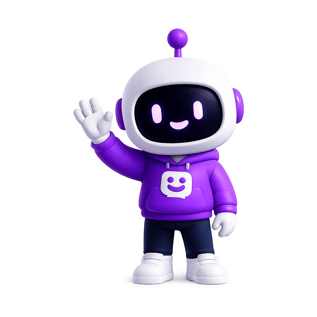 Brand mascot onboarding pose — no designer required